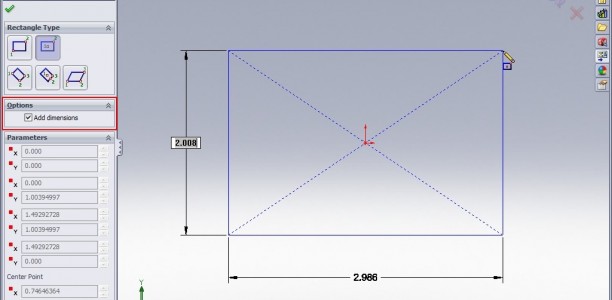 SolidWorks Video Tip:  2009 Numeric Sketch Input