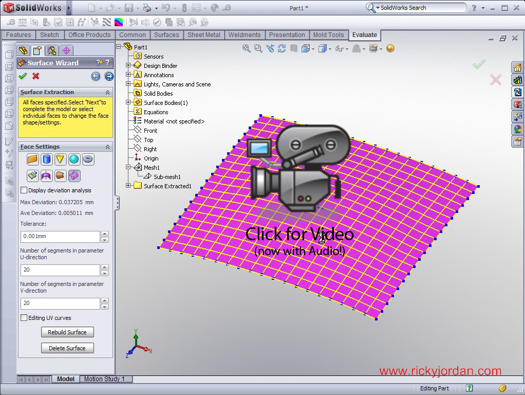 SolidWorks Video Tip: Surface Extraction with ScanTo3D
