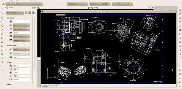 DraftSight for LINUX Screenshot