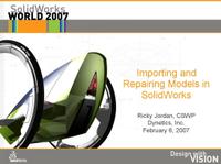 Importing and Repairing Models in SolidWorks
