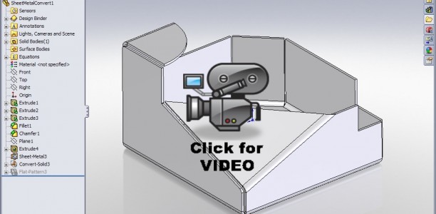 SolidWorks Video Tip:  2009 Convert to Sheet Metal