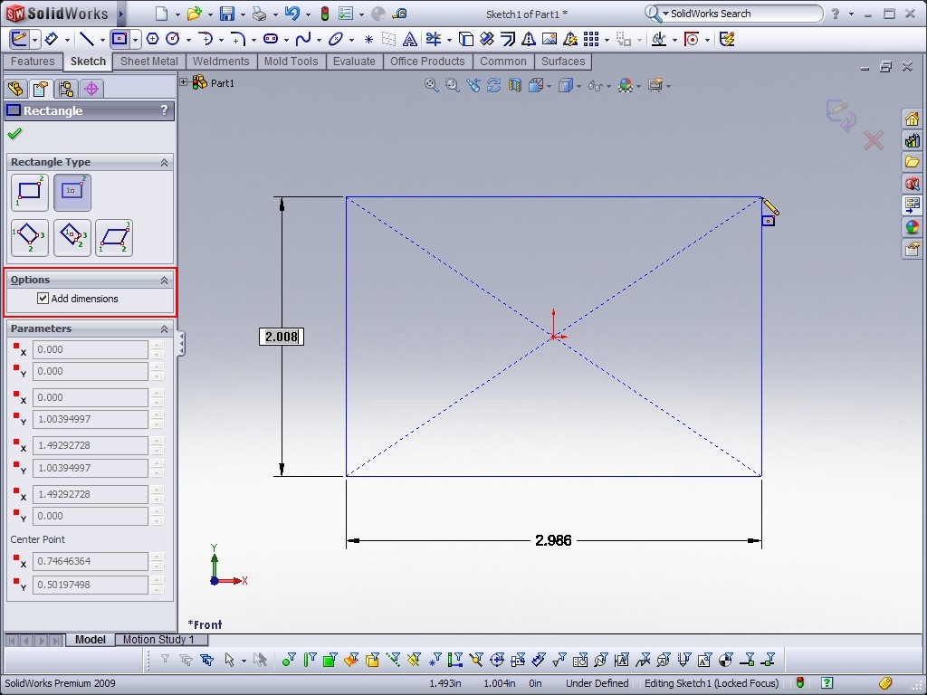 SolidWorks Video Tip:  2009 Numeric Sketch Input
